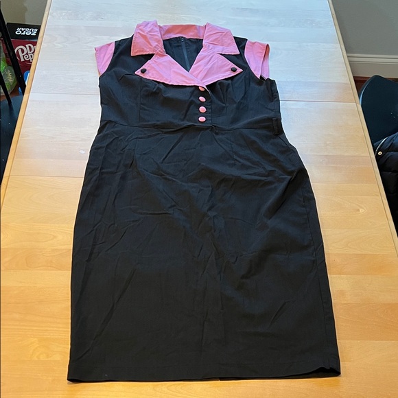 Hell Bunny Vixen Dresses & Skirts - Hell Bunny Vixen black pink rockabilly dress 3x